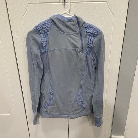 Lululemon Light Blue Hooded Pullover Jacket - Picture 1 of 11
